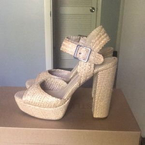 Jessica Simpson raffia platform sandal